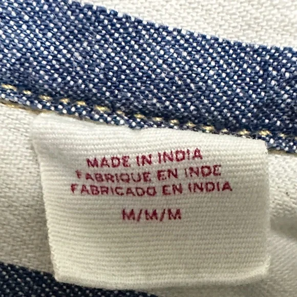 Silver Tab Levi’s Jeans Navy and White Striped Casual Shirt Oversized M - Picture 4 of 15